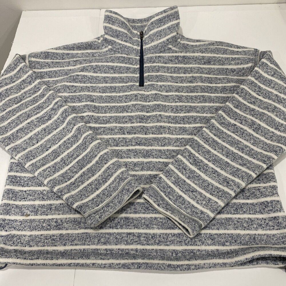 Thread & Supply size M indigo & white strip pullover sweatshirt casual top